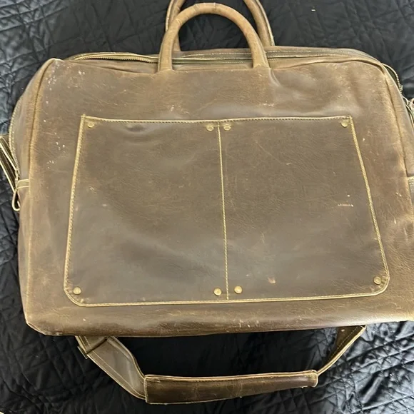 Matt and Nat sustainable & eco friendlyvegan deep brown briefcase